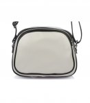 Vera Pelle K53 Dámská kožená crossbody kabelka světle šedá