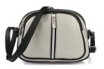 Vera Pelle K53 Dámská kožená crossbody kabelka světle šedá