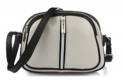 Vera Pelle K53 Dámska kožená crossbody kabelka svetlo šedá