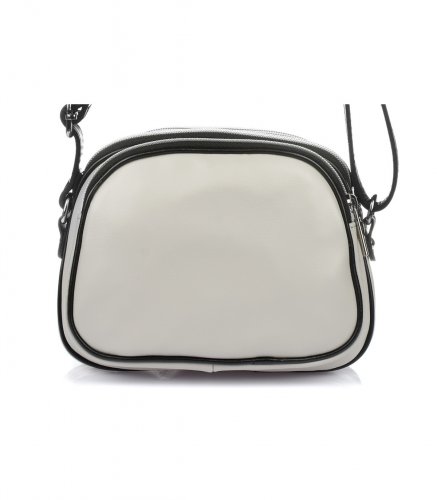 Vera Pelle K53 Dámská kožená crossbody kabelka světle šedá