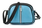Vera Pelle K53 Dámska kožená crossbody kabelka svetlo modrá