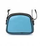 Vera Pelle K53 Dámska kožená crossbody kabelka svetlo modrá