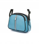 Vera Pelle K53 Dámska kožená crossbody kabelka svetlo modrá