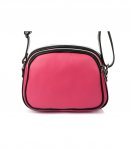 Vera Pelle K53 Dámská kožená crossbody kabelka tmavě růžová