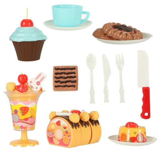 KIK KX9746 Dětský plastový narozeninový dort, modrý 