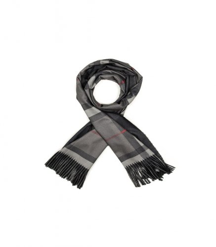 Versoli D25 Dámska šál so strapcami 180 cm čierna