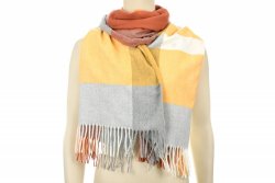 Versoli D29_10 Dámska šál so strapcami 180 cm kockovaná