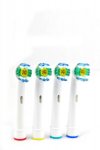 KIK 3D White Náhradní zubní kartáčky na ORAL-B univerzální - 4 ks