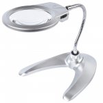 Verk 09010 Stolná lupa s podstavcom 2 x LED