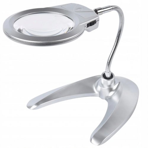 Verk 09010 Stolná lupa s podstavcom 2 x LED