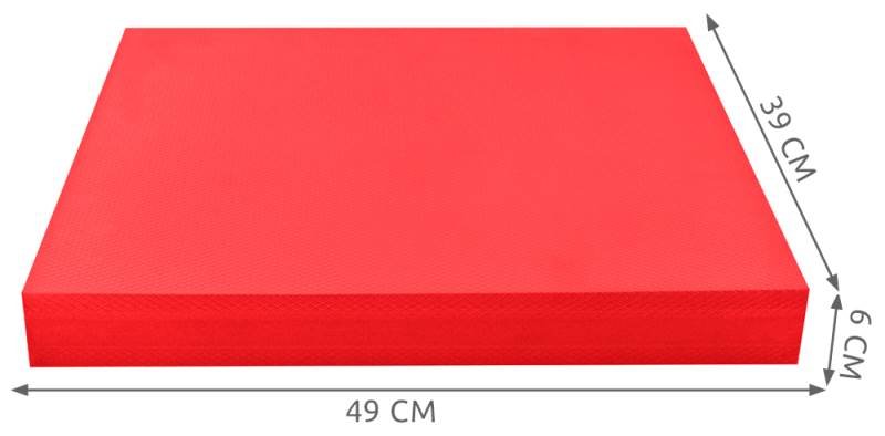 Malatec 4082 Pěnová balanční podložka 49 x 39 x 6 cm červená