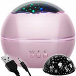 Malatec 16859 Projektor nočnej oblohy Deluxe ružový