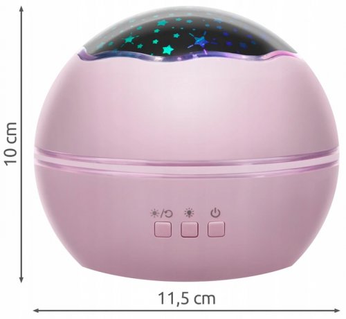 Malatec 16859 Projektor nočnej oblohy Deluxe ružový