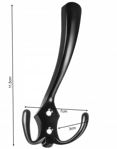 Malatec 16874 Vešiak súprava 5 ks čierny