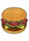 KIK Plážový přehoz burger 135 cm