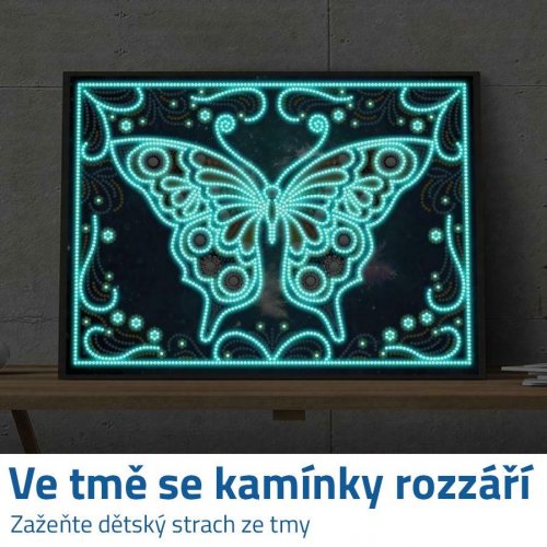 GFT Diamantové malování svítící ve tmě - motýl 
