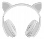 Malatec 16866 Bezdrôtové slúchadlá Cat s labkou biela