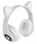 Malatec 16866 Bezdrôtové slúchadlá Cat s labkou biela