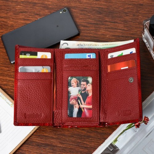 Alessandro Paoli Z21 Dámska kožená peňaženka RFID červená