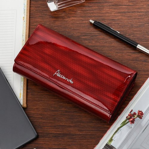 Alessandro Paoli Z20 Dámská kožená peněženka RFiD červená