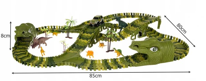 Kruzzel 17248 Dinosauří autodráha 240 dílků