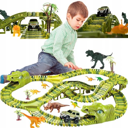 Kruzzel 17248 Dinosauří autodráha 240 dílků