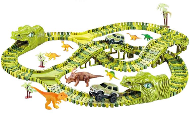 Kruzzel 17248 Dinosauří autodráha 240 dílků