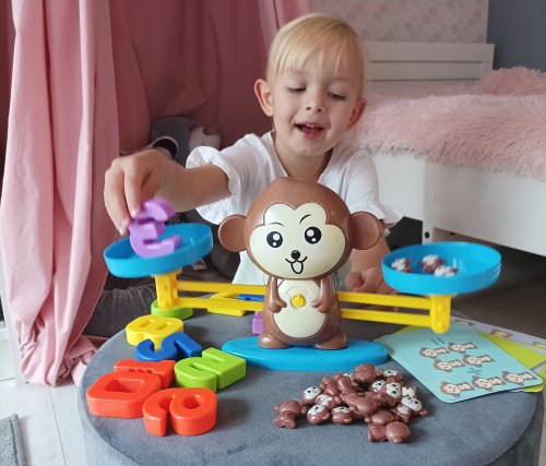Kruzzel 16947 Opičí váha s číslami