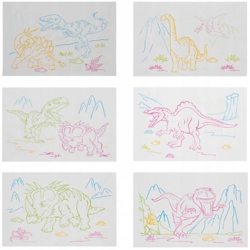 Kruzzel 16949 Kresliaca tabuľka s dinosaurami