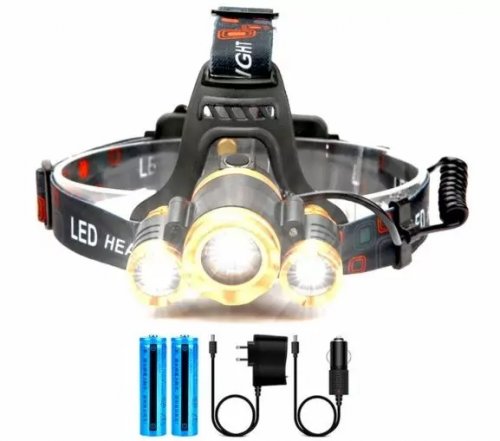 Pronett XSM1766 Čelovka LED ZOOM  3 x LED T6 CREE 