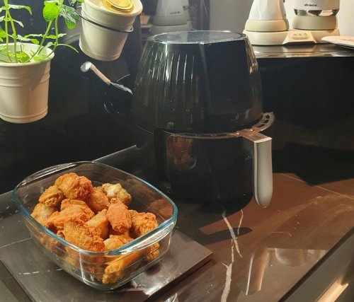 Ruhhy 16864 Horkovzdušná fritéza 4L, 1300 W černá