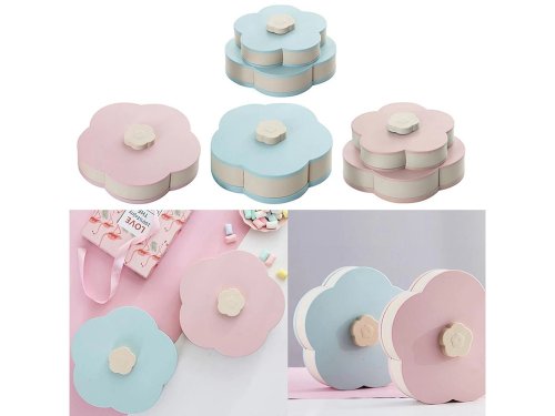 Verk 15897 Posuvná miska kvetina veľ. S modrá