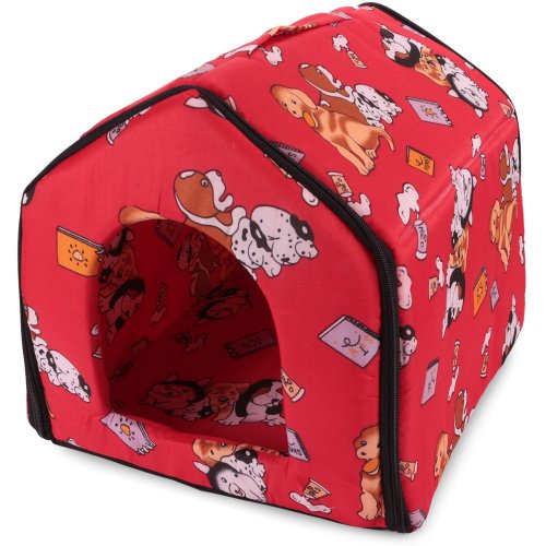 Verk 19003 Domček pre psa, mačku 35 x 31 x 32 cm červený
