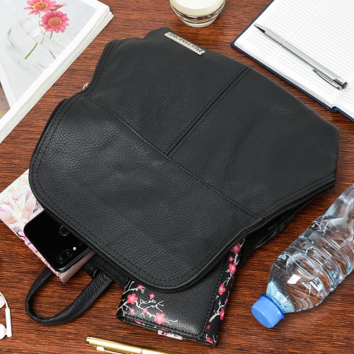 Beltimore 021 Dámský kožený batoh černý