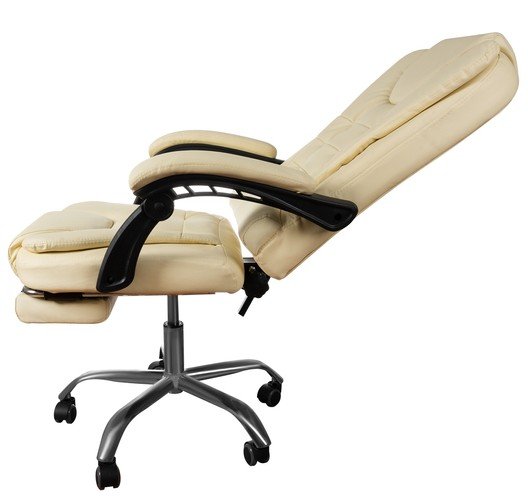 Malatec 16225 Kancelářská židle EKO kůže krémová