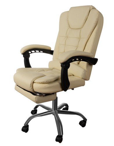 Malatec 16225 Kancelářská židle EKO kůže krémová