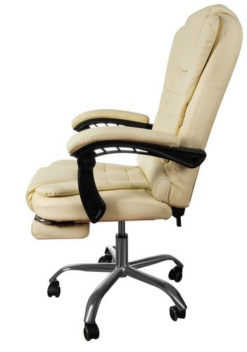 Malatec 16225 Kancelářská židle EKO kůže krémová
