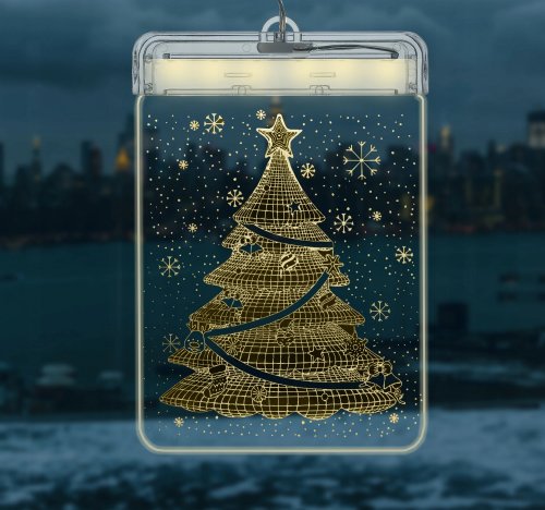 Malatec 17225 Závesná vianočná 3D LED dekorácia svietiaci stromček