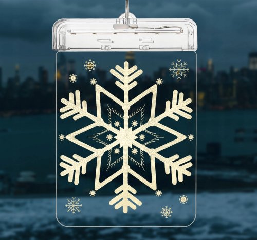 Malatec 17223 Závesná vianočná 3D LED dekorácia svietiaca Snehová vločka