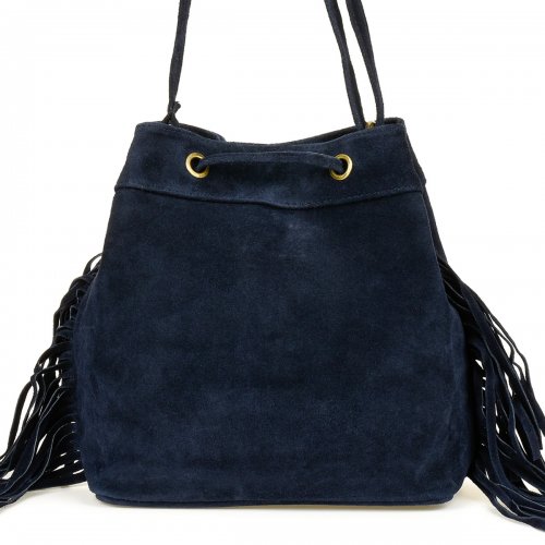 Beltimore W03 Dámská semišová kabelka tmavě modrá