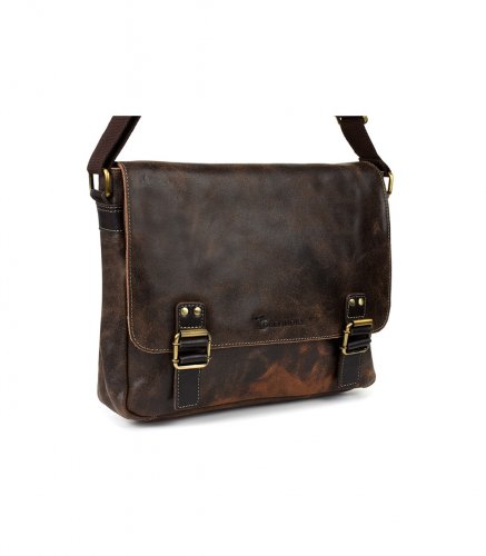 Beltimore M85 Pánská kožená taška přes rameno hnědá