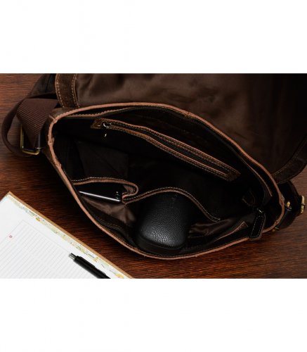 Beltimore M85 Pánská kožená taška přes rameno hnědá