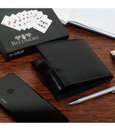 Beltimore G14 Pánská kožená peněženka RFiD černá