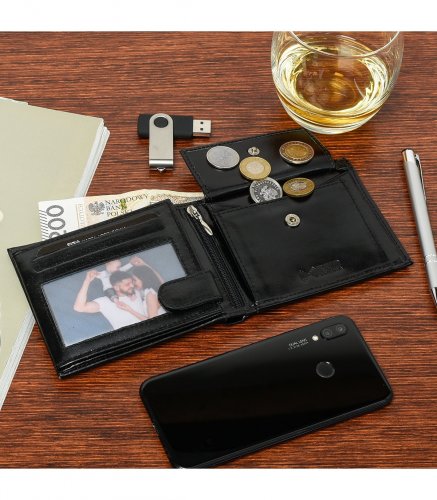 Beltimore G12 Pánska kožená peňaženka RFiD čierna