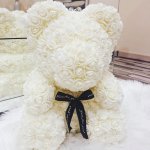 GFT Medvedík z ruží - biely 24 cm