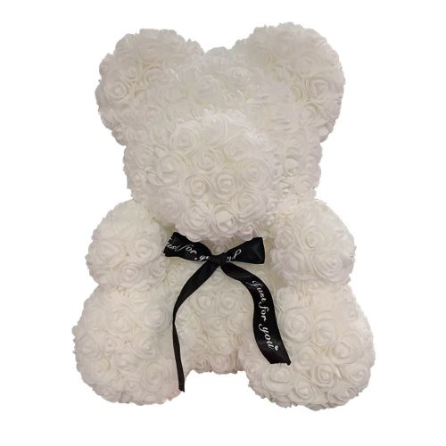 GFT Medvedík z ruží - biely 24 cm