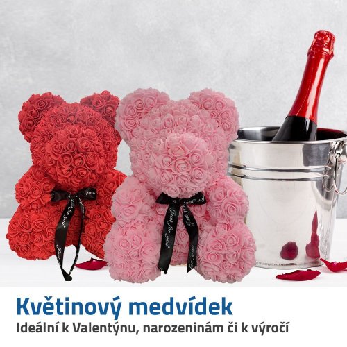GFT Medvedík z ruží - biely 24 cm