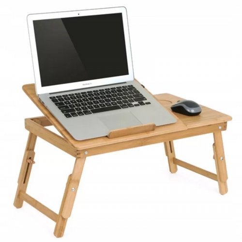 Pronett XJ065 Bambusový stolek na notebook do postele 30 x 50 cm