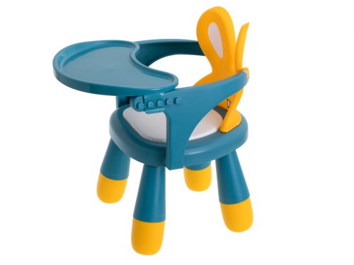 KIK KX5846 Dětská židlička na krmení modro žlutá