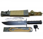 Pronett Vojenský taktický nôž na prežitie 35,5 cm s puzdrom